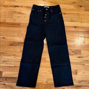 Levi’s Black Ribcage Straight Jeans